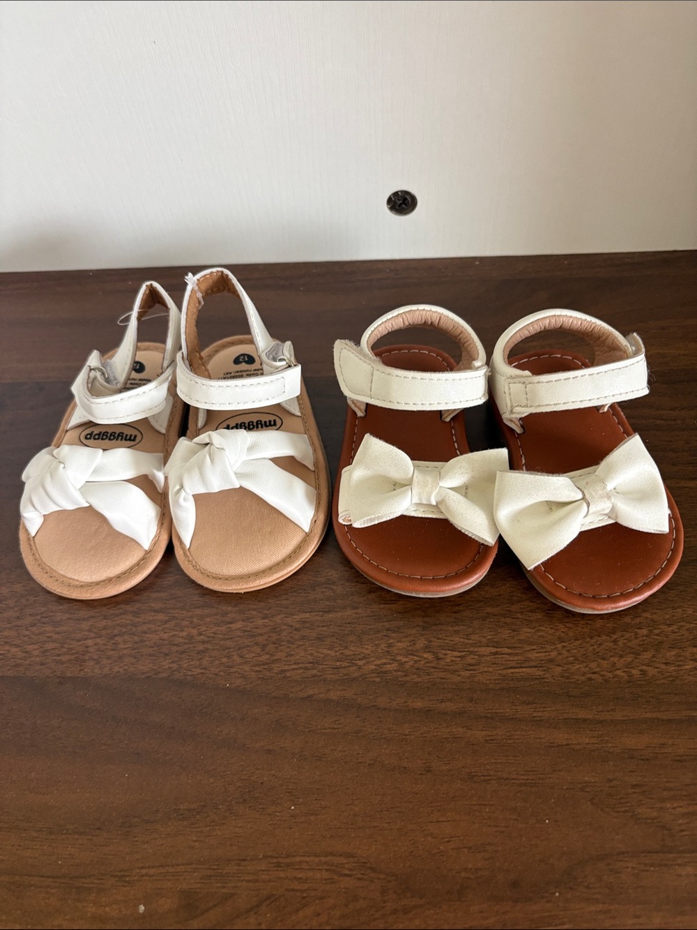 Kids White Bow Sandals - Comfortable Summer Shoes